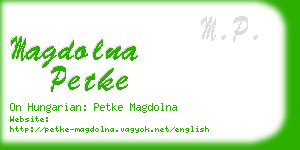 magdolna petke business card